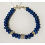 LAPIS LAZULI STERLING SILVER BRACELET