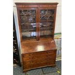 MAHOGANY BUREAU BOOKCASE