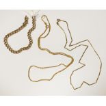 9CT GOLD BRACELET & CHAIN & 18CT GOLD CHAIN APPROX 21 GRAMS & 8.6 GRAMS RESPECTIVELY