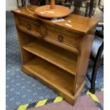 OAK TWO DRAWER BOOKCASE