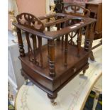 ANTIQUE VICTORIAN MAHOGANY CANTERBURY