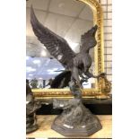 BRONZE EAGLE ON STAND - 83 CMS (H)