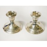 PAIR OF SILVER GORHAM CANDLESTICKS 8.5CMS (H)