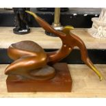 BRONZE ABSTRACT SCULPTURE - 35 CMS (H)