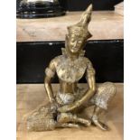 GILT SEATED BUDDHA - 20 CMS (H)