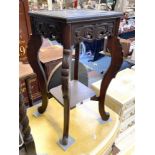 ANTIQUE CHINESE CARVED ROSEWOOD SIDE TABLE STAND