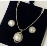 COLLECTION OF STERLING SILVER PEARL JEWELLERY