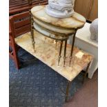 MARBLE TOP COFFEE TABLE & NEST OF TABLES