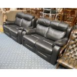 2 PIECE PARKER KNOLL LEATHER SUITE - AS NEW