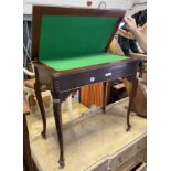 VICTORIAN CARVED MAHOGANY CARD TABLE