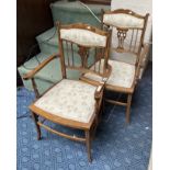 PAIR OF INLAID CHAIRS