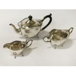 STERLING SILVER TEASET APPROX 24OZ BY MAPPIN & WEBB