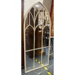 LARGE IRON GARDEN MIRROR