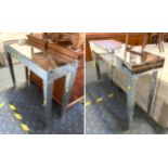 2 MIRRORED CONSOLE TABLES - A/F