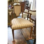 EDWARDIAN CHAIR WITH STRIPED SEAT