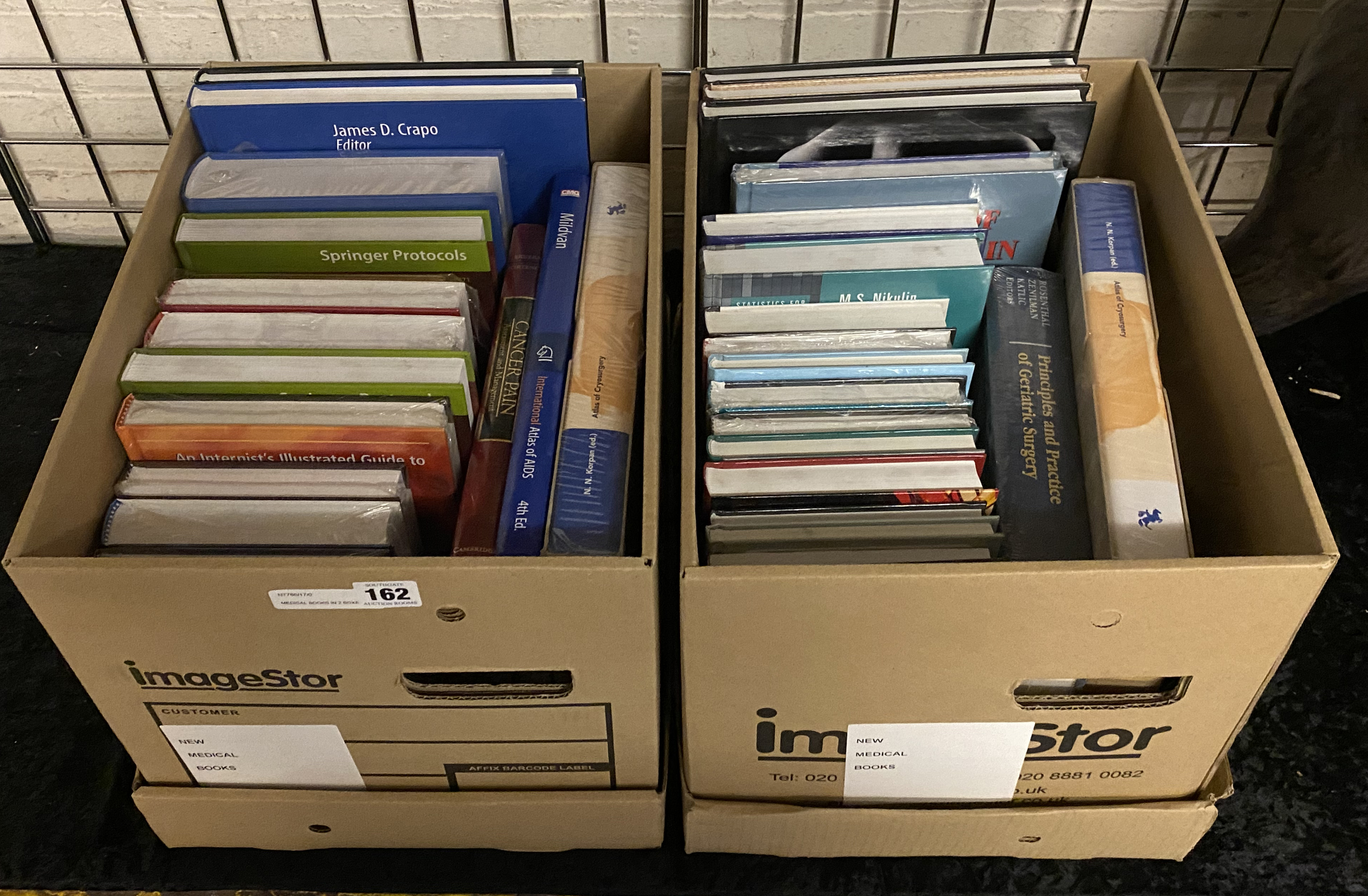 MEDICAL BOOKS IN 2 BOXES