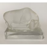 LALIQUE STYLE BULL
