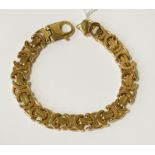 9 CT. YELLOW GOLD CHANEL STYLE BRACELET - 58 GRAMS APPROX.