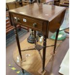 DROP LEAF MAHOGANY TABLE ONE DRAWER