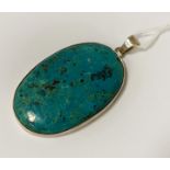 LARGE TURQUOISE PENDANT 5CM (H) APPROX