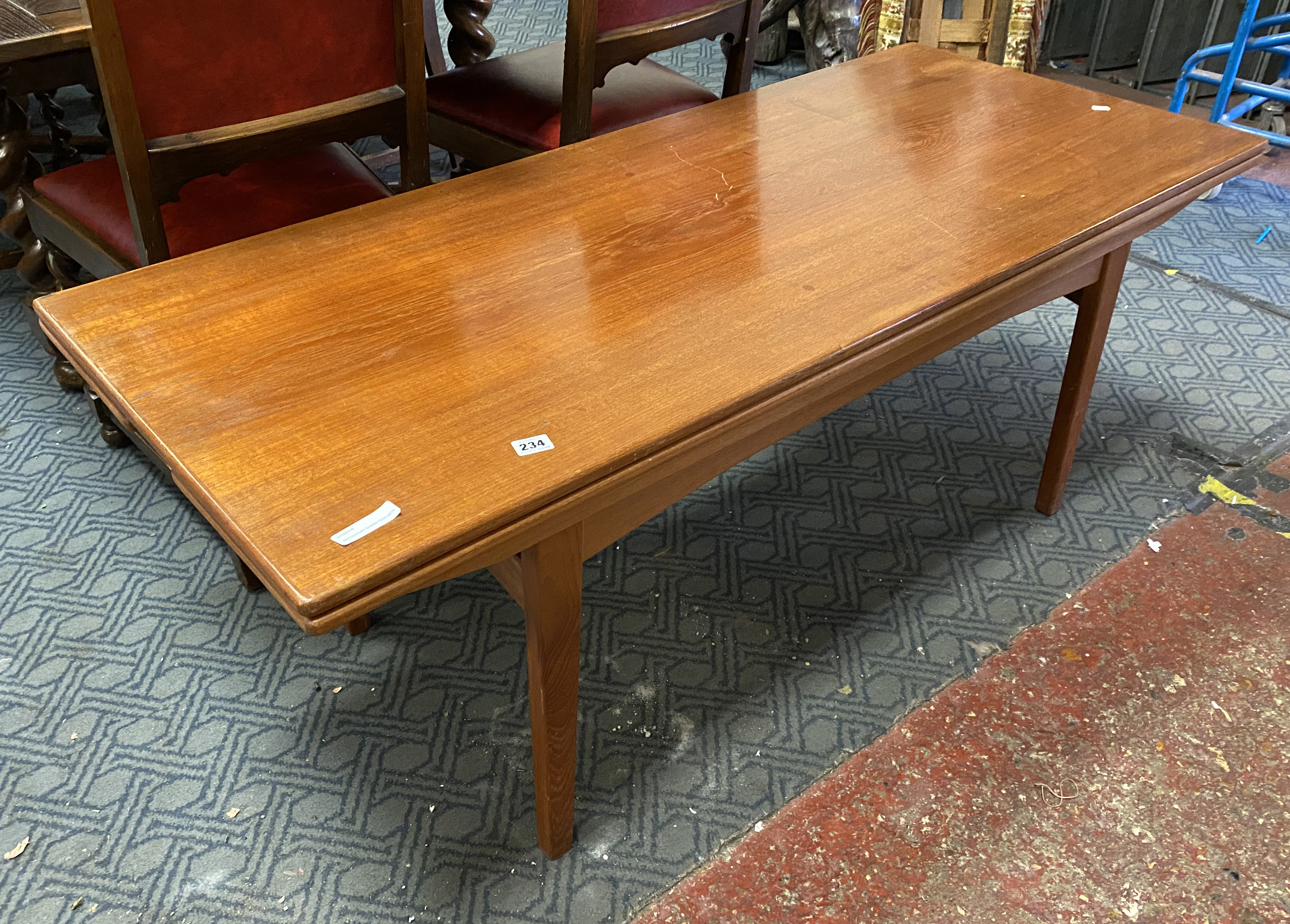 MID CENTURY DANISH TEAK METAMORPHIC TABLE BY TRIOH