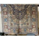 CENTRAL PERSIAN PART SILK NAIN CARPET 335CMS X 200CMS