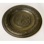 BRONZE ROMAN SCENE ROUND PLAQUE 44CMS (D) APPROX