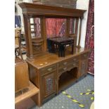 OAK MIRRORED BACK SIDEBOARD