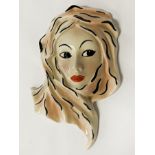 HAND PAINTED BY DOROTHY ANN WALL MASK 28CMS (H) APPROX