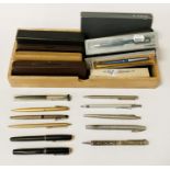 COLLECTION OF PENS TO INC 14CT FOUNTAIN PEN