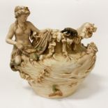 ROYAL DUX MERMAID PORCELAIN HANDPAINTED BOWL CIRCA 1900 - 30 CMS (H) APPROX