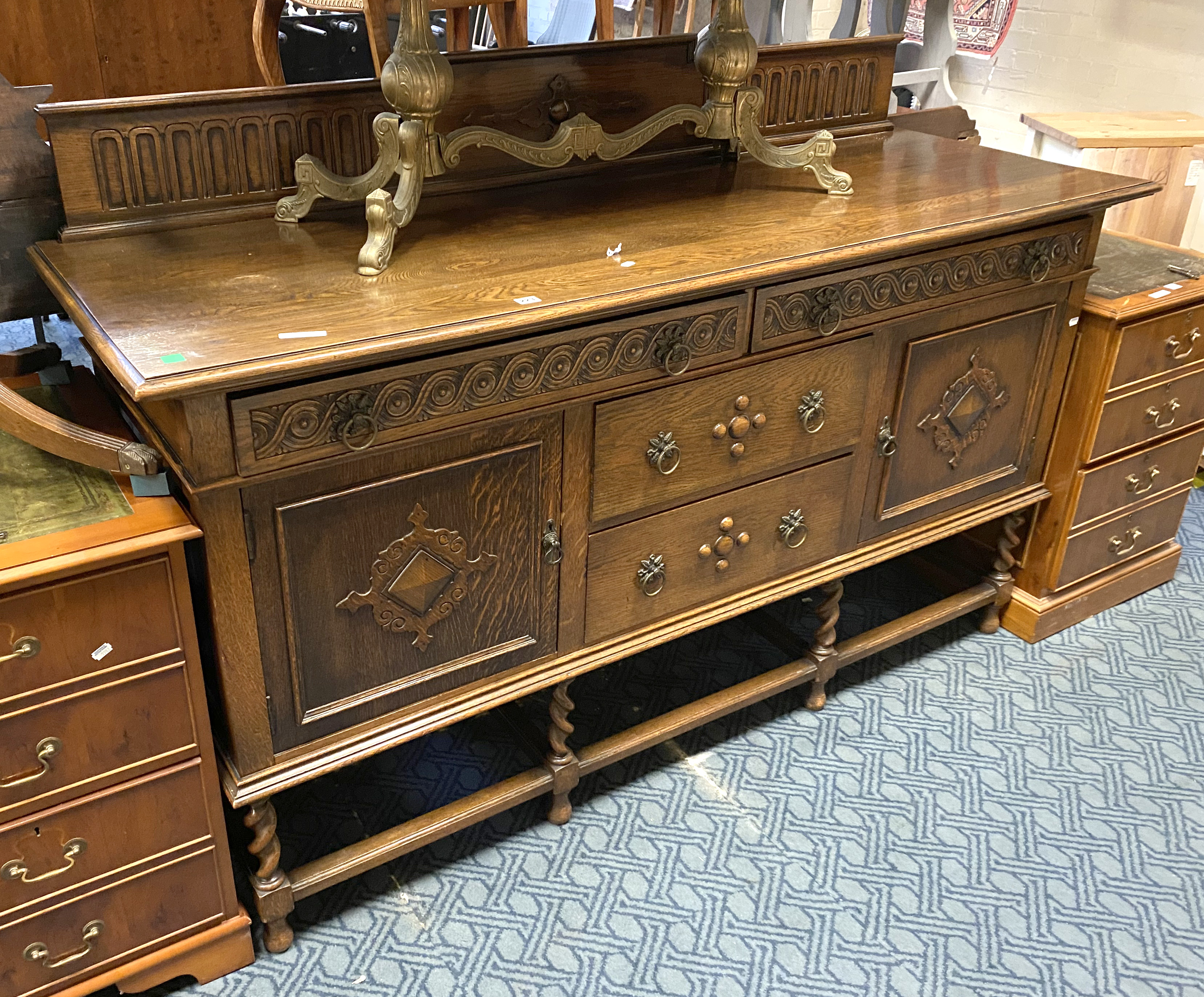 OAK BARLEY TWIST SIDEBOARD