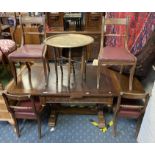 OAK DRAWLEAF TABLE & 4 CHAIRS