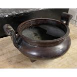 BRONZE CHINESE INLAID CENSER - LARGE