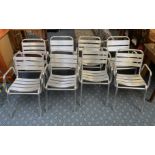 8 ALUMINIUM CHAIRS