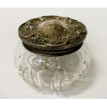 HM SILVER & GLASS DRESSING JAR 7.5CMS (H) APPROX