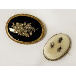 9CT GOLD BROOCH & ANOTHER