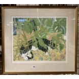 LITHOGRAPH OF A CAT SIGNED BY K FLEMING 5/100