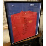 1966 WORLD CUP WINNERS ENGLAND SHIRT SIGNED BY TEN MEMBERS OF ENGLAND SQUAD - FRAMED