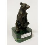 BRONZE BEAR ON MARBLE BASE 17CMS (H) APPROX