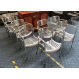 8 ALUMINIUM CHAIRS