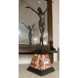 BRONZE DECO STYLE GIRL 55CMS (H) APPROX