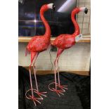 PAIR METAL FLAMINGOS - 72 CMS (H) APPROX