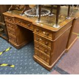 WALNUT PEDESTAL DESK