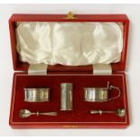 HM SILVER CONDIMENT SET IN ORIGINAL BOX 5.2OZS APPROX