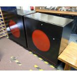 2 x JAPANESE LACQUERED CHEST OF DRAWERS