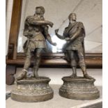 TWO SPELTER FIGURES