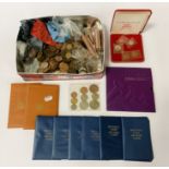 QTY OF COIN SETS & LOOSE COINS