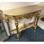 MARBLE TOP GILT HALL TABLE