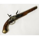 EARLY BRITISH MILITARY LIGHT DRAGOON FLINTLOCK PISTOL - TOWER- CIRCA 1770'S A/F